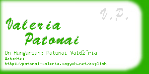 valeria patonai business card